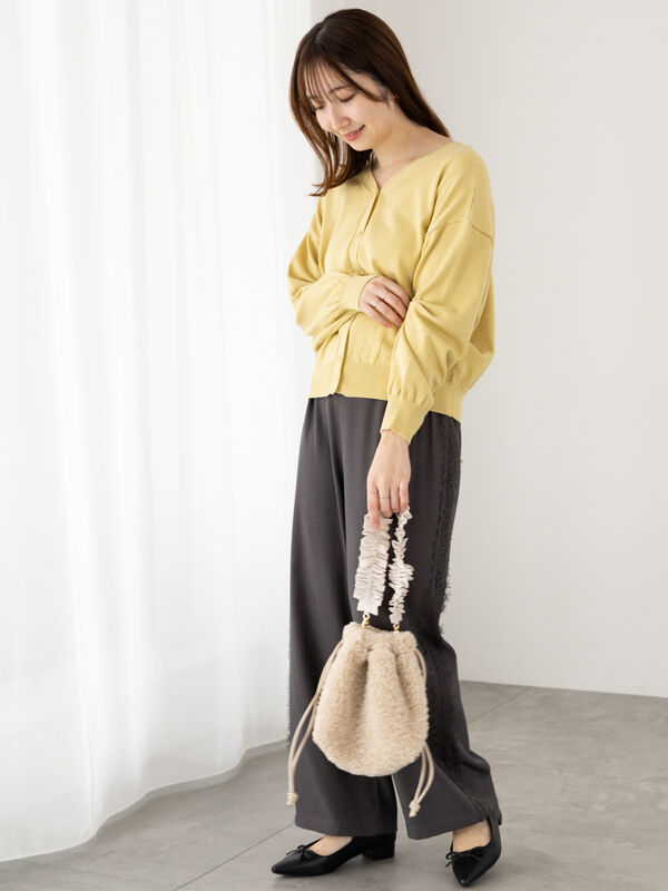 新品タグ付き☆maison de Dolce. legere tee/white セール】 金釦前後2WAYカーディガン（ブラック/ピンク/グリーン