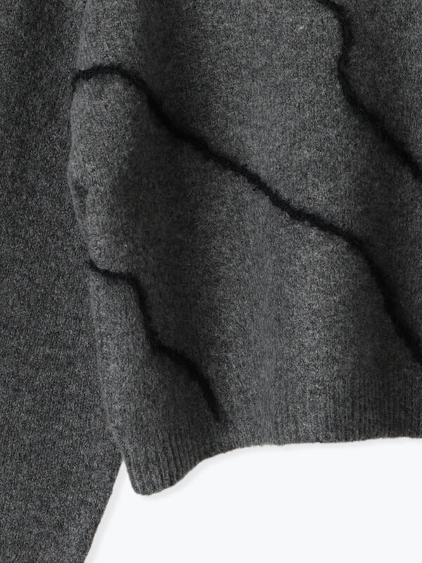 受注制【Chikashitsu +】side zip slit spring knit (2color