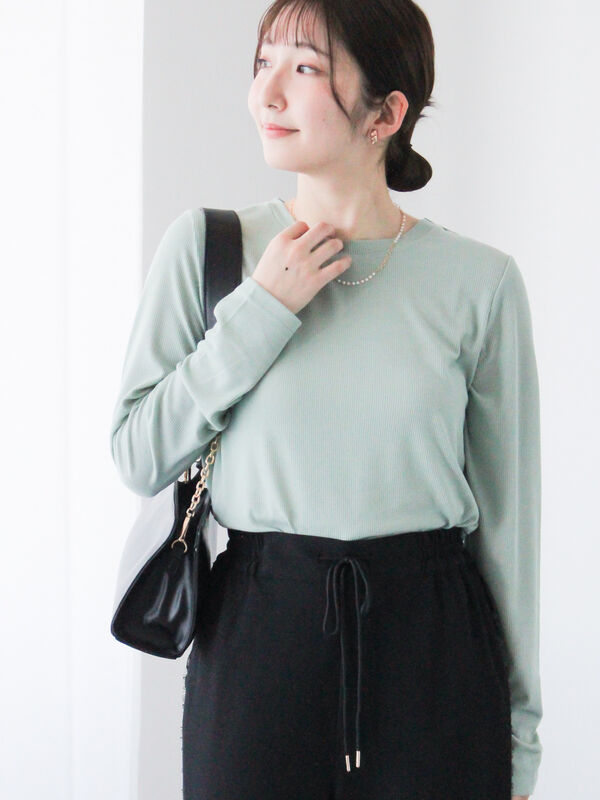 テレコクルートップス《2025spring catalog item》（オフホワイト/ブラック/ミント）｜Te chichi TERRASSE（テチチ テラス）通販