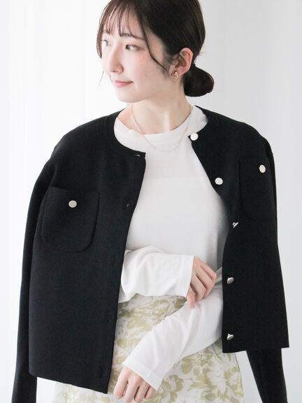テレコクルートップス《2025spring catalog item》（オフホワイト/ブラック/ミント）｜Te chichi TERRASSE（テチチ テラス）通販