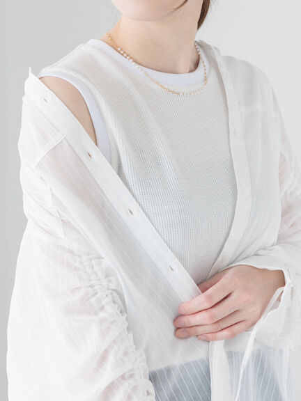 ワッフルタンクトップ《2025spring catalog item》（オフホワイト/グレー/ブラック）｜Te chichi TERRASSE（テチチ テラス）通販