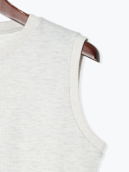 ワッフルタンクトップ《2025spring catalog item》（オフホワイト/グレー/ブラック）｜Te chichi TERRASSE（テチチ テラス）通販