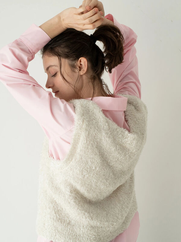 前後2WAYラメシャギーベスト《2025spring catalog item》（オフホワイト）｜Te chichi TERRASSE（テチチ テラス）通販