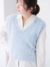 前後2WAYラメシャギーベスト《2025spring catalog item》（ブルー）｜Te chichi TERRASSE（テチチ テラス）通販