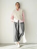 前後2WAYラメシャギーベスト《2025spring catalog item》（オフホワイト/グレー/ブルー）｜Te chichi TERRASSE（テチチ テラス）通販