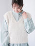 前後2WAYラメシャギーベスト《2025spring catalog item》（オフホワイト/グレー/ブルー）｜Te chichi TERRASSE（テチチ テラス）通販