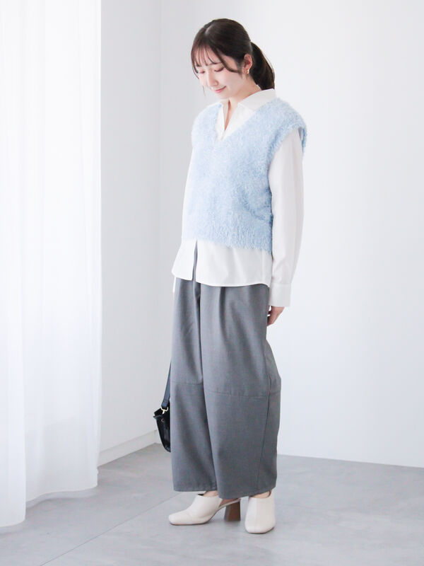セール】 前後2WAYラメシャギーベスト《2025spring catalog item