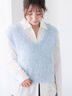 前後2WAYラメシャギーベスト《2025spring catalog item》（オフホワイト/グレー/ブルー）｜Te chichi TERRASSE（テチチ テラス）通販