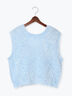 前後2WAYラメシャギーベスト《2025spring catalog item》（オフホワイト/グレー/ブルー）｜Te chichi TERRASSE（テチチ テラス）通販
