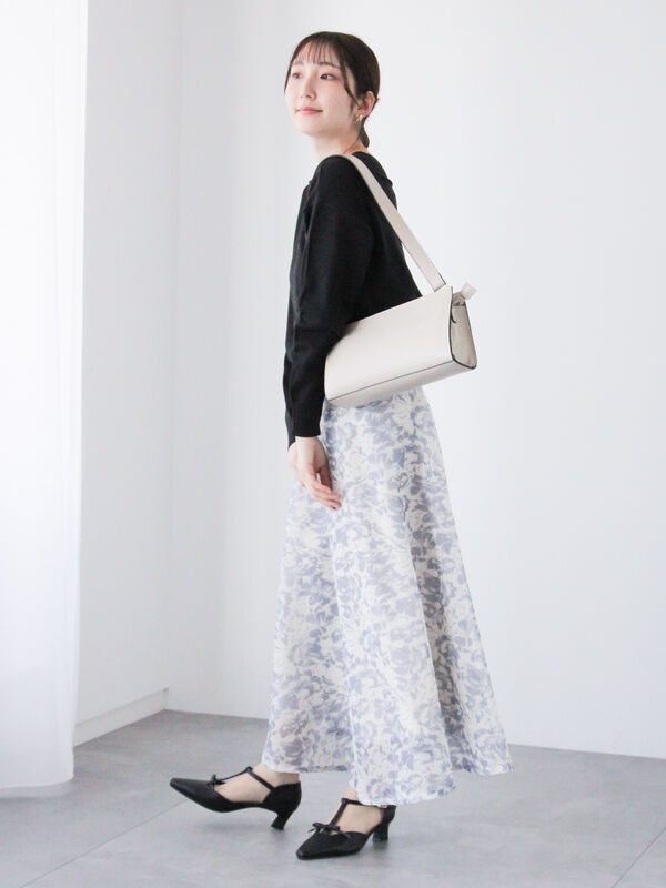 セール】 メッシュフラワーフレアスカート《2025spring catalog