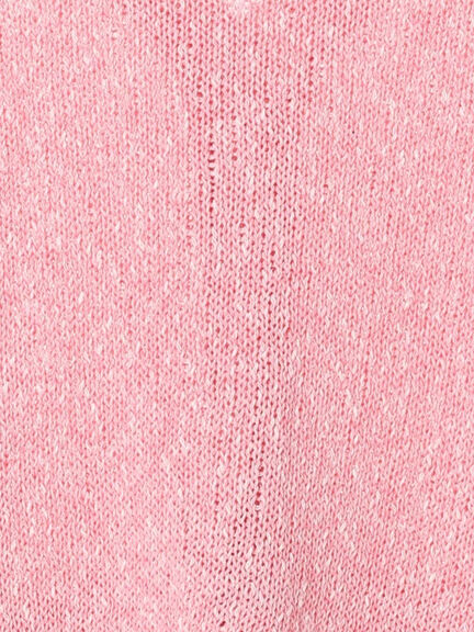 スラブクロップドVネックカーディガン《2025spring catalog item》（グレー/チャコールグレー/ピンク）｜Te chichi TERRASSE（テチチ テラス）通販