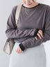 レイヤードセットロングTシャツ《2025spring catalog item》（オフホワイト/グレー/チャコールグレー）｜Te chichi TERRASSE（テチチ テラス）通販
