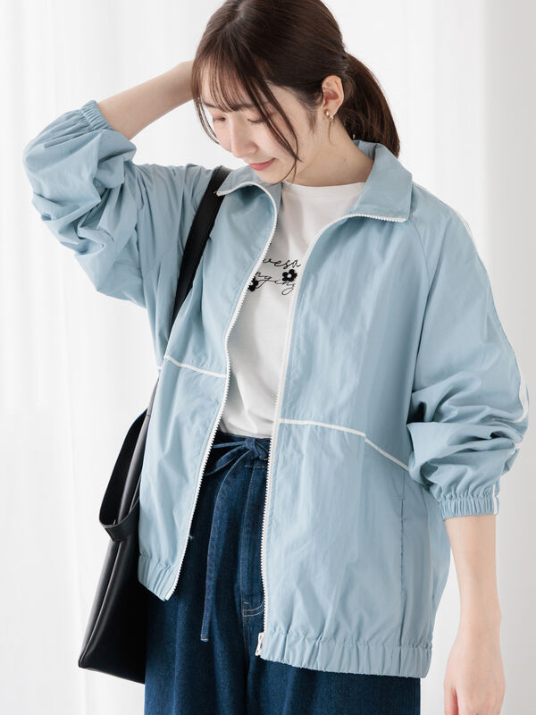 STONE  ブルー　アウター STONE ISLAND (ストーンアイランド) ナイロン フルジップ ブルゾン