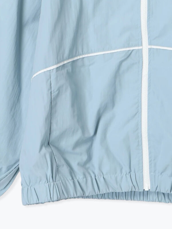 セール】 スタンド配色ブルゾン（オフホワイト/ブラック/サックス