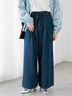 ウエストリボンタックワイドデニムパンツ《2025spring catalog item》（ブルー）｜Te chichi TERRASSE（テチチ テラス）通販