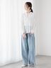 ウエストリボンタックワイドデニムパンツ《2025spring catalog item》（ベージュ/サックスブルー/ブルー）｜Te chichi TERRASSE（テチチ テラス）通販