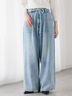 ウエストリボンタックワイドデニムパンツ《2025spring catalog item》（ベージュ/サックスブルー/ブルー）｜Te chichi TERRASSE（テチチ テラス）通販