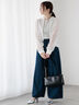 ウエストリボンタックワイドデニムパンツ《2025spring catalog item》（ベージュ/サックスブルー/ブルー）｜Te chichi TERRASSE（テチチ テラス）通販