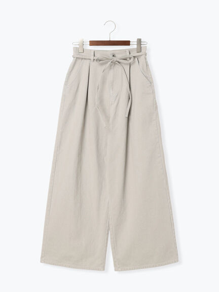 ウエストリボンタックワイドデニムパンツ《2025spring catalog item》（ベージュ/サックスブルー/ブルー）｜Te chichi TERRASSE（テチチ テラス）通販