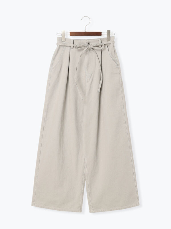 ウエストリボンタックワイドデニムパンツ《2025spring catalog