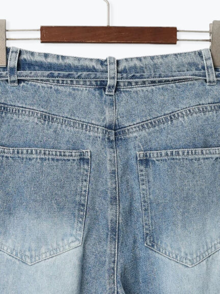 ウエストリボンタックワイドデニムパンツ《2025spring catalog item》（ベージュ/サックスブルー/ブルー）｜Te chichi TERRASSE（テチチ テラス）通販