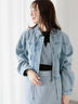 クロップドジャケット(セットアップ可)《2025spring catalog item》（ブルー）｜Te chichi TERRASSE（テチチ テラス）通販