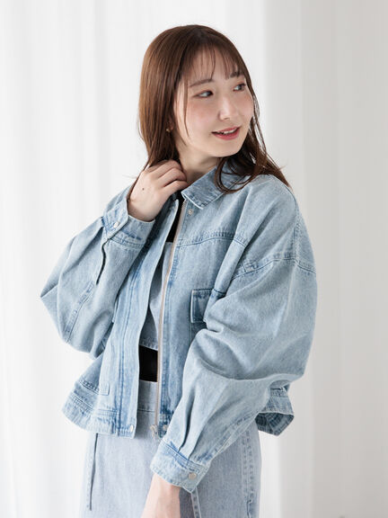 クロップドジャケット(セットアップ可)《2025spring catalog item》（ベージュ/ブルー/ネイビー）｜Te chichi TERRASSE（テチチ テラス）通販