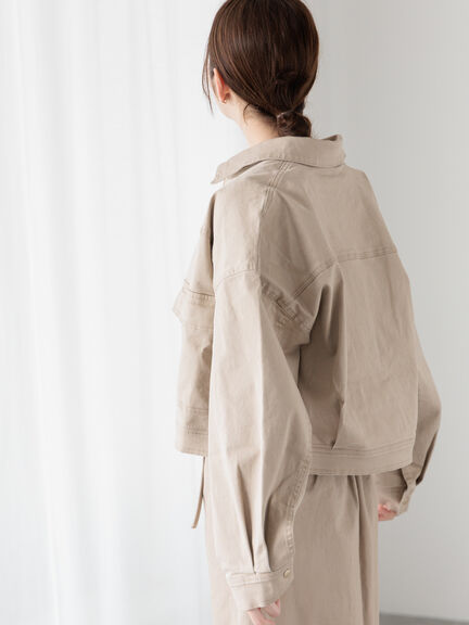 クロップドジャケット(セットアップ可)《2025spring catalog item》（ベージュ/ブルー/ネイビー）｜Te chichi TERRASSE（テチチ テラス）通販