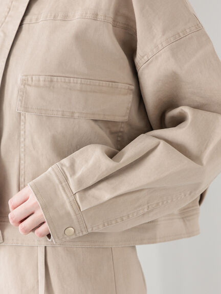 クロップドジャケット(セットアップ可)《2025spring catalog item》（ベージュ/ブルー/ネイビー）｜Te chichi TERRASSE（テチチ テラス）通販