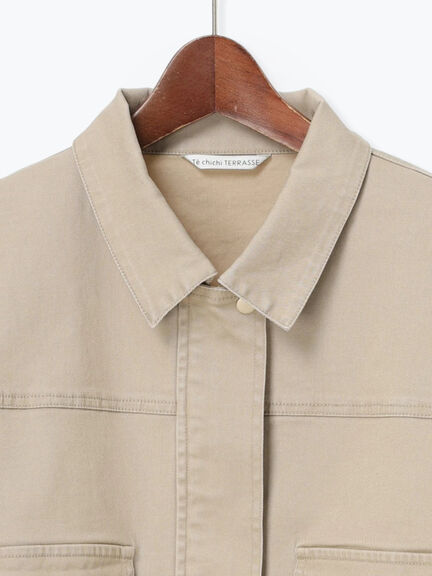 クロップドジャケット(セットアップ可)《2025spring catalog item》（ベージュ/ブルー/ネイビー）｜Te chichi TERRASSE（テチチ テラス）通販