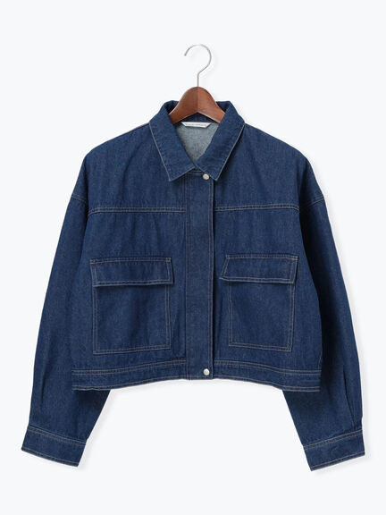クロップドジャケット(セットアップ可)《2025spring catalog item》（ベージュ/ブルー/ネイビー）｜Te chichi TERRASSE（テチチ テラス）通販
