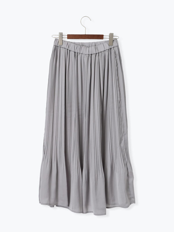 セール】 【選べる着丈】消しプリーツスカート（グレー/ブラック