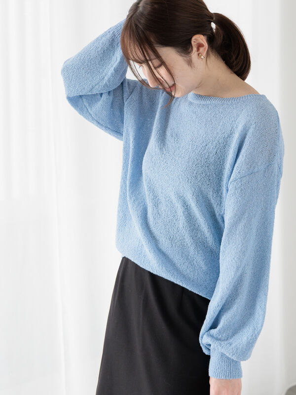 セール】 ブークレボートネックニット《2025spring catalog item