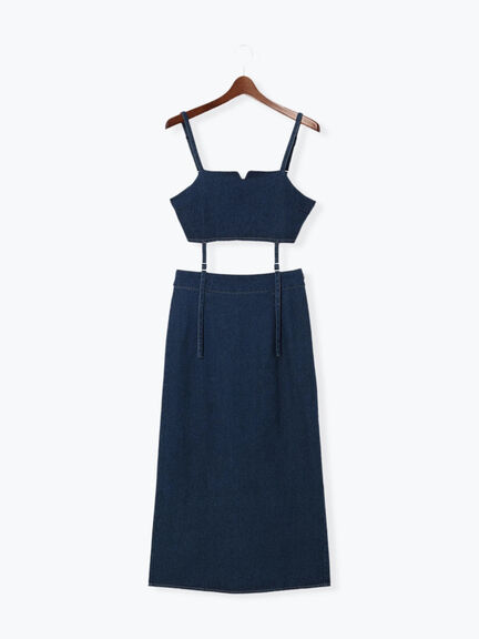 ビスチェ2WAYキャミワンピース(セットアップ可)《2025spring catalog item》（ベージュ/ブルー/ネイビー）｜Te chichi TERRASSE（テチチ テラス）通販