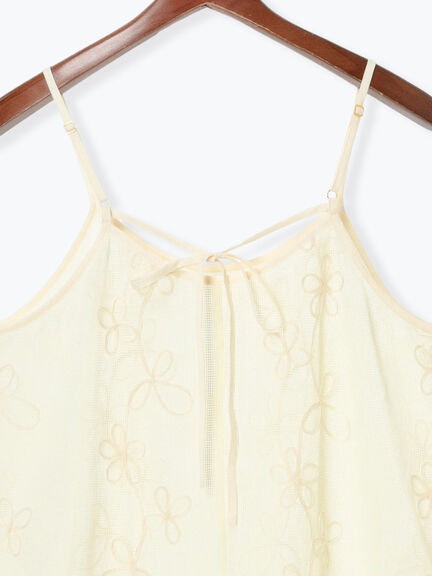 メッシュフラワーコードキャミワンピース《2025spring catalog item》（オフホワイト/ブラック）｜Te chichi TERRASSE（テチチ テラス）通販