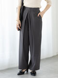 フロントタックパンツ《2025spring catalog item》（チャコールグレー）｜Te chichi TERRASSE（テチチ テラス）通販