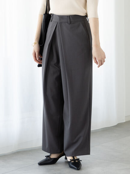 フロントタックパンツ《2025spring catalog item》（オフホワイト/チャコールグレー/ベージュ）｜Te chichi TERRASSE（テチチ テラス）通販