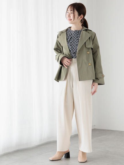 フロントタックパンツ《2025spring catalog item》（オフホワイト/チャコールグレー/ベージュ）｜Te chichi TERRASSE（テチチ テラス）通販