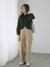 フロントタックパンツ《2025spring catalog item》（オフホワイト/チャコールグレー/ベージュ）｜Te chichi TERRASSE（テチチ テラス）通販