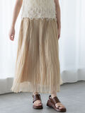 シャイニークリンクルスカート《2025spring catalog item》（ベージュ）｜Te chichi TERRASSE（テチチ テラス）通販