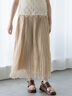 シャイニークリンクルスカート《2025spring catalog item》（ベージュ）｜Te chichi TERRASSE（テチチ テラス）通販