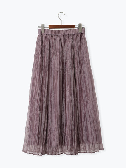 シャイニークリンクルスカート《2025spring catalog item》（グレー/ベージュ/パープル）｜Te chichi TERRASSE（テチチ テラス）通販