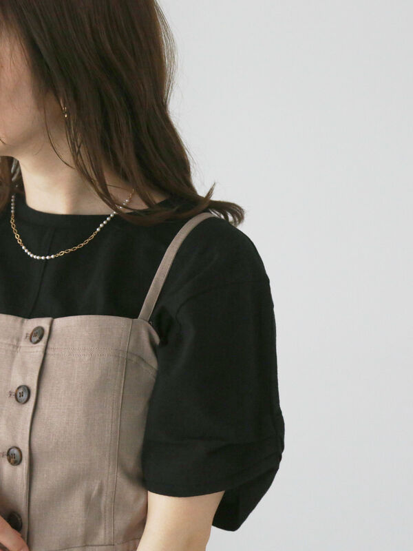 セール】 ドライ天竺タックスリーブトップス（オフホワイト