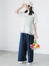 【日比谷花壇コラボ】レイヤードライクTシャツ（オフホワイト/ブラック）｜Te chichi TERRASSE（テチチ テラス）通販