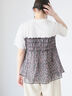【日比谷花壇コラボ】レイヤードライクTシャツ（オフホワイト/ブラック）｜Te chichi TERRASSE（テチチ テラス）通販
