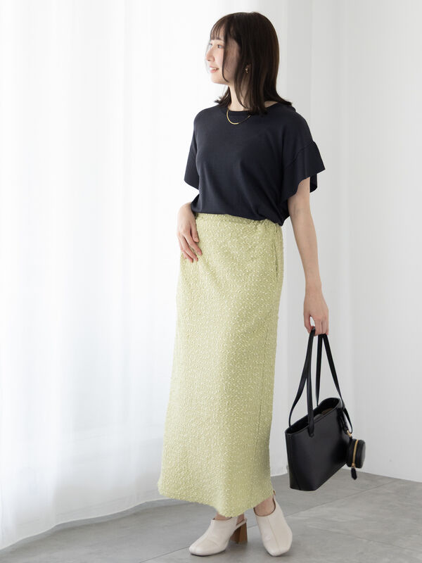 ♡新品♡ブルレア　ジャガードスカート　ホワイト40 Bluelea ブルレア ジャガードスカート白