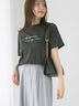 フラワーモチーフロゴTシャツ（オフホワイト/チャコールグレー/ベージュ）｜Te chichi TERRASSE（テチチ テラス）通販