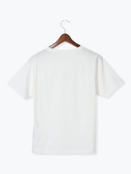フラワーモチーフロゴTシャツ（オフホワイト/チャコールグレー/ベージュ）｜Te chichi TERRASSE（テチチ テラス）通販