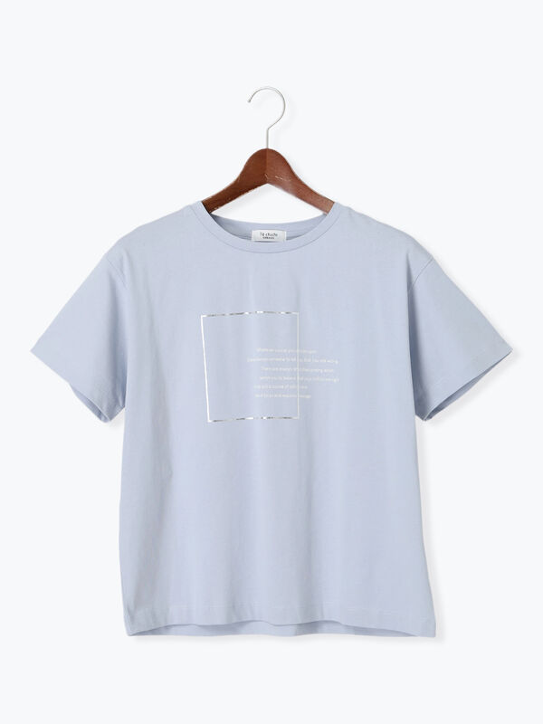 箔ロゴプリントTシャツ（ブルー）｜Te chichi TERRASSE（テチチ テラス）通販