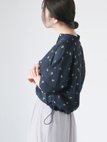 【日比谷花壇コラボ】プリントクロップドシャツ（セットアップ可）（オフホワイト/キャメル/ネイビー）｜Te chichi TERRASSE（テチチ テラス）通販